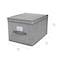 Simplify Storage Tote, 11-4/5 in L x 15-7/10 in W x 11-4/5 in H, Heather Grey, Plastic 25421-HEATHER - alternate 2
